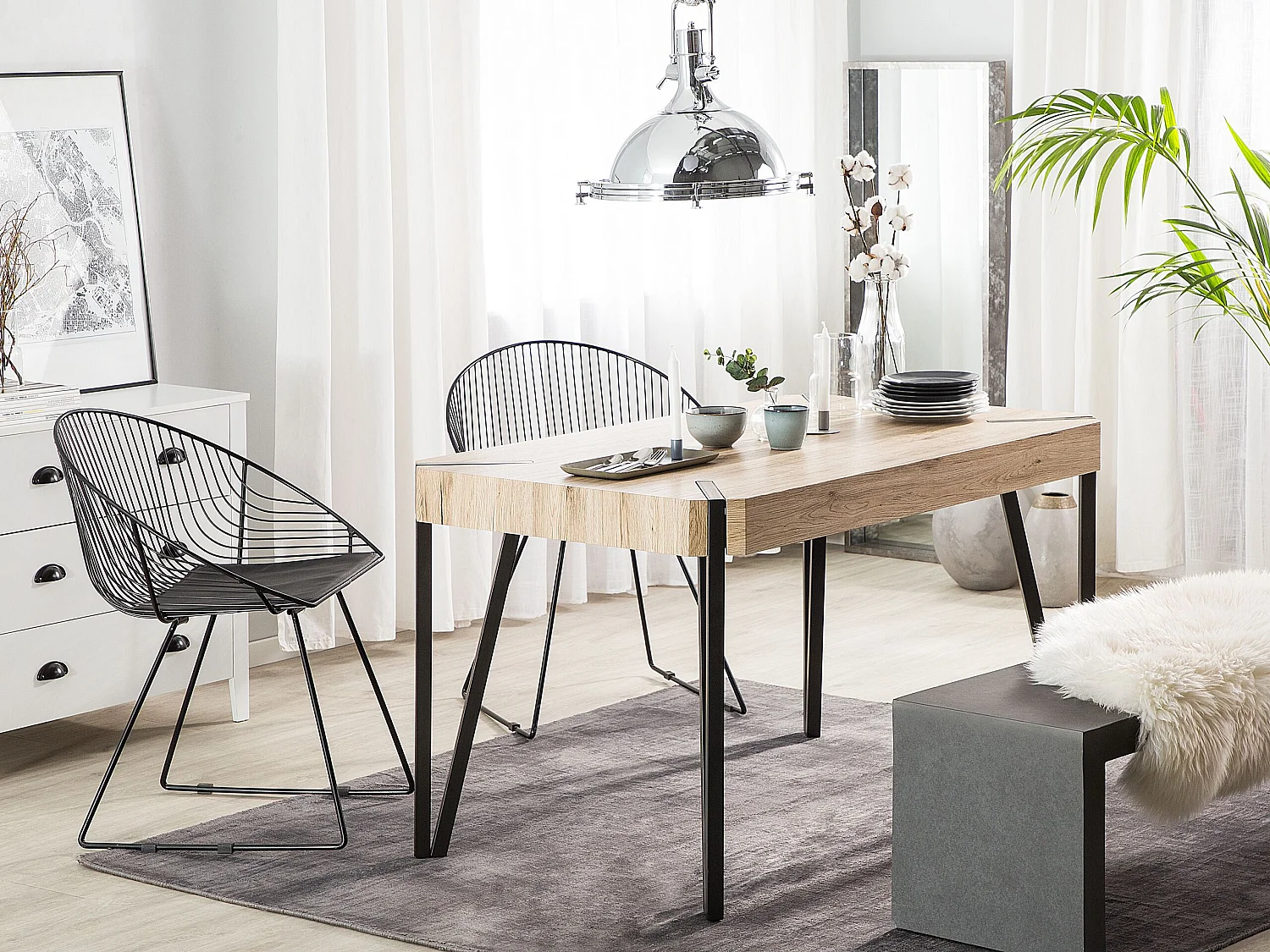 Eettafel CAMBELL Lichtbruin 130 cm 80 cm