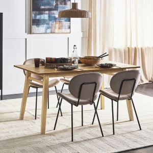 Eettafel VARLEY Natuurlijk essenhout 150 cm 90 cm Eettafel VARLEY Natuurlijk essenhout 150 cm 90 cm
