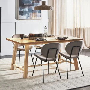 Eettafel BARNES Natuurlijk essenhout 160 cm 90 cm Eettafel BARNES Natuurlijk essenhout 160 cm 90 cm