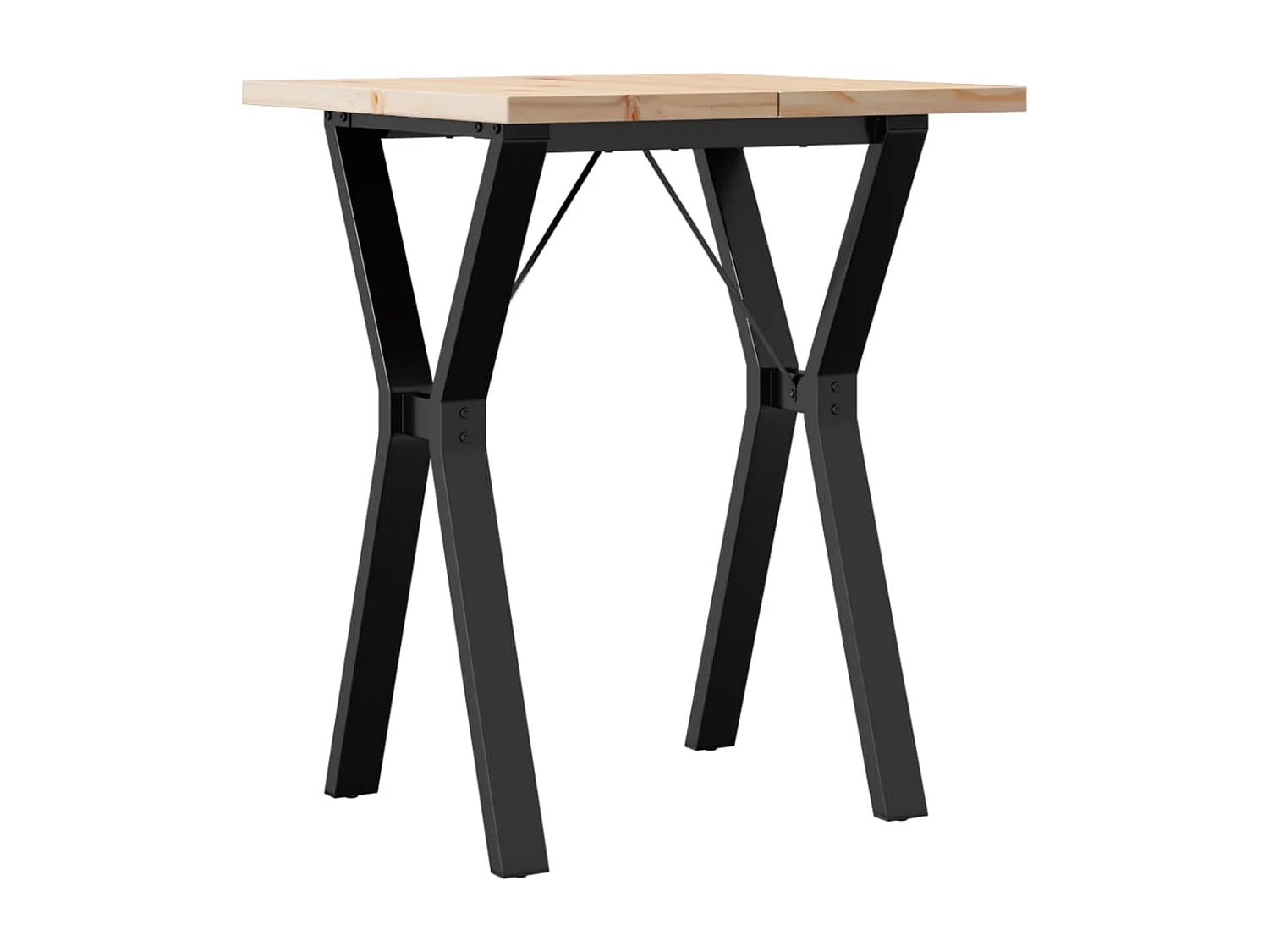 Eettafel Y-frame 60x60x75,5 cm massief grenenhout en staal
