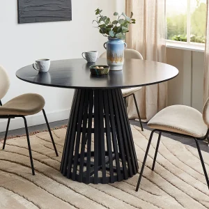 Eettafel MESILLA Zwart 120 cm 120 cm Acaciahout