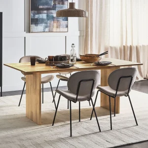 Eettafel MOORA Natuurlijk essenhout 180 cm 90 cm