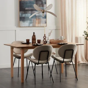 Eettafel DELMAS Licht essenhout 160 cm 90 cm Eettafel DELMAS Licht essenhout 160 cm 90 cm