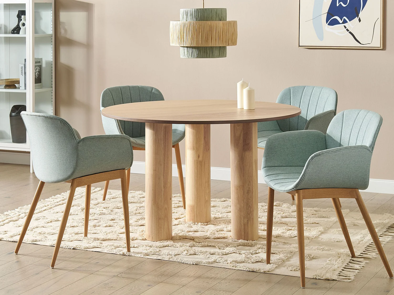 Eettafel ORIN Licht essenhout 120 cm 120 cm