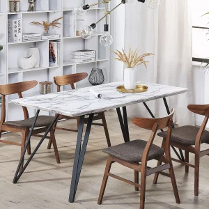 Eettafel MOLDEN Zwart/wit 150 cm 80 cm