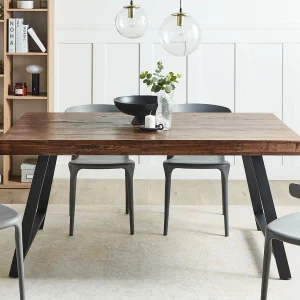 Eettafel WARTON Donkerbruin 160 cm 90 cm Dennenhout Eettafel WARTON Donkerbruin 160 cm 90 cm Dennenhout