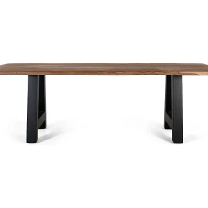 Tafel met handvat acacia en metalen poten 240cm