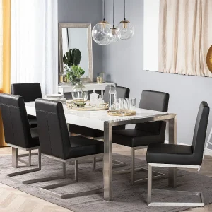 Eettafel ARCTIC Zilver 180 cm 90 cm Eettafel ARCTIC Zilver 180 cm 90 cm