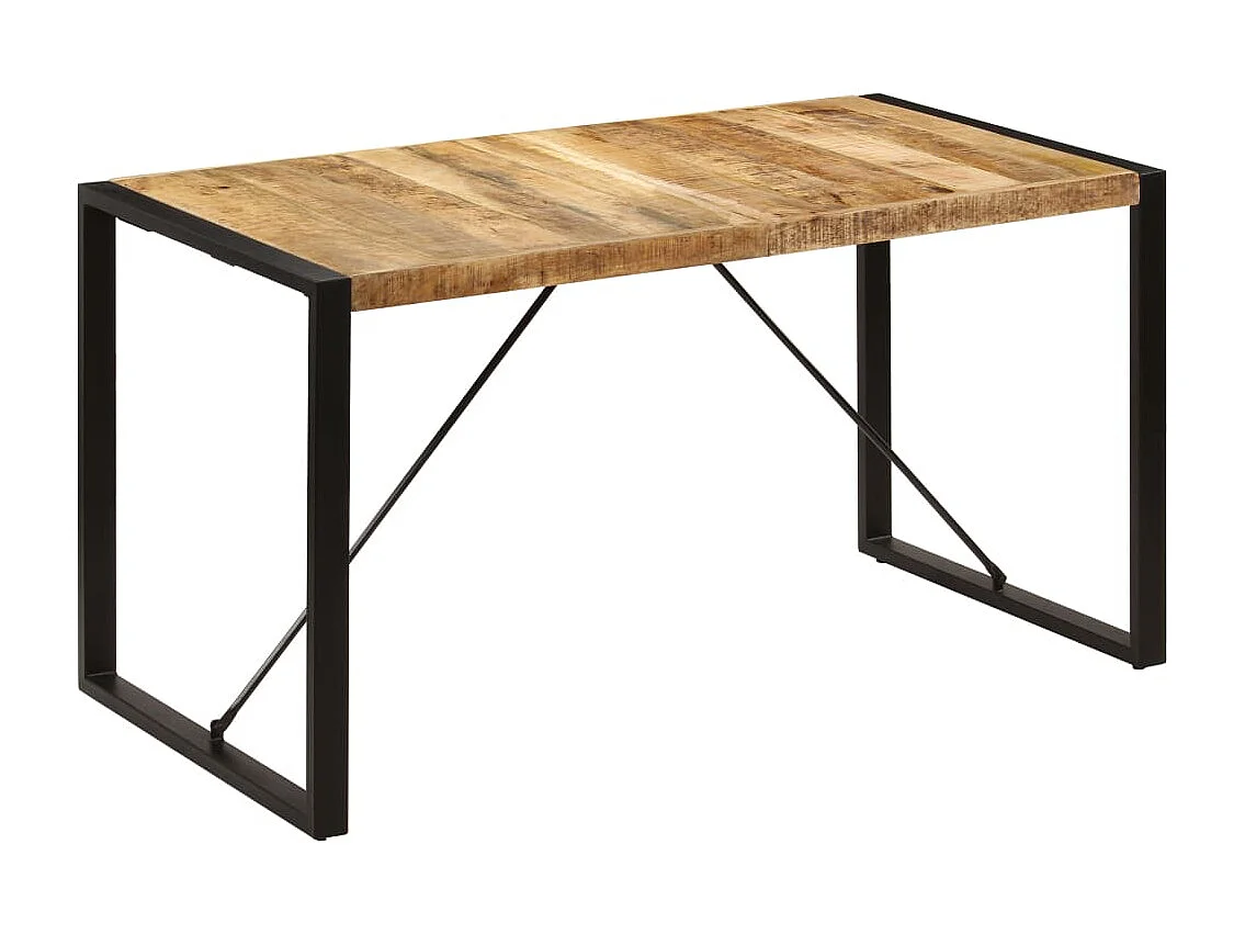 Eettafel 140x70x75 cm massief mangohout