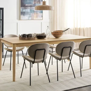 Eettafel ERMELO Natuurlijk essenhout 200 cm 100 cm