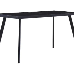 Eettafel 140x70x75 cm gehard glas zwart Eettafel 140x70x75 cm gehard glas zwart