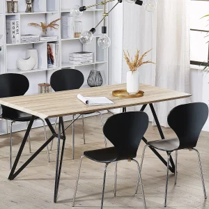 Eettafel BUSCOT Lichtbruin 160 cm 90 cm Eettafel BUSCOT Lichtbruin 160 cm 90 cm