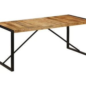 Eettafel 180 cm massief ruw mangohout Eettafel 180 cm massief ruw mangohout