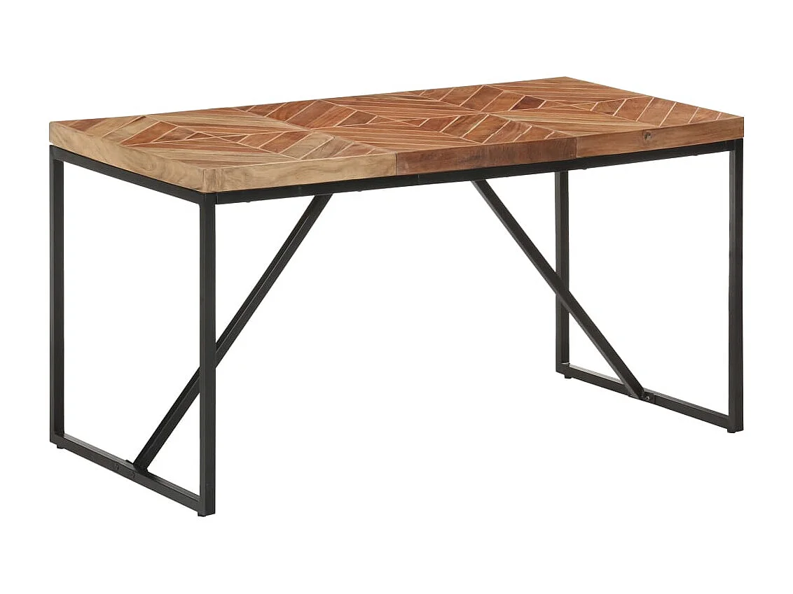 Eettafel 140x70x76 cm massief acaciahout en mangohout