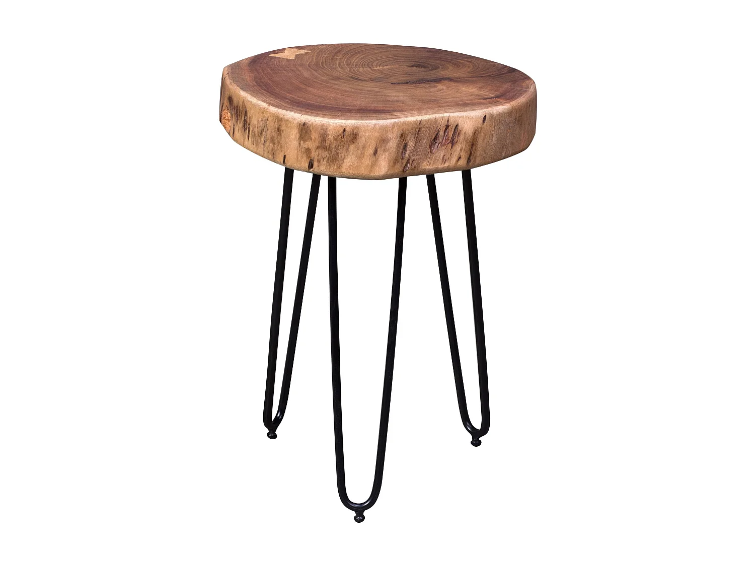 massief houten acacia bijzettafel BAGLI 35 x 35 cm