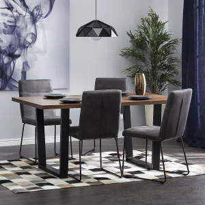 Eettafel AUSTIN Donker walnoothout 160 cm 90 cm Eettafel AUSTIN Donker walnoothout 160 cm 90 cm