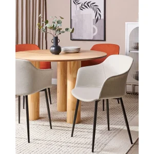 Set van 2 eetkamerstoelen ELIM Lichtbeige Set van 2 eetkamerstoelen ELIM Lichtbeige