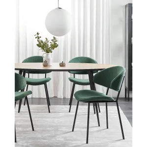 Set van 2 eetkamerstoelen KIANA Donkergroen Set van 2 eetkamerstoelen KIANA Donkergroen