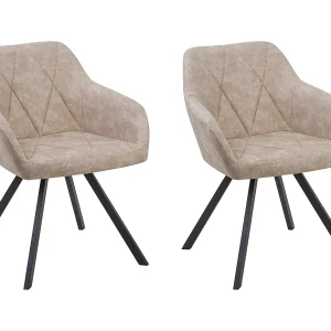 Set van 2 eetkamerstoelen MONEE Beige Set van 2 eetkamerstoelen MONEE Beige