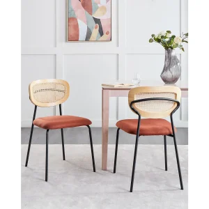 Set van 2 eetkamerstoelen MAYETTA Rotan Oranje