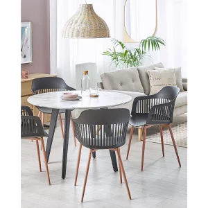 Set van 2 eetkamerstoelen BERECA Zwart Set van 2 eetkamerstoelen BERECA Zwart
