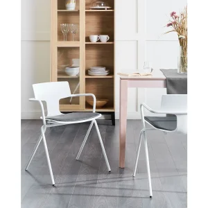 Set van 2 eetkamerstoelen MANSON Zwart/wit