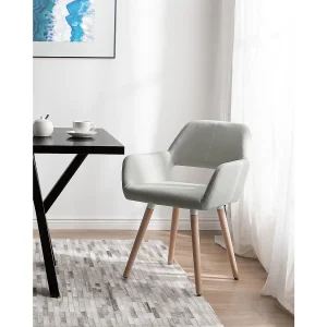 Set van 2 eetkamerstoelen CHICAGO Lichtgrijs Set van 2 eetkamerstoelen CHICAGO Lichtgrijs