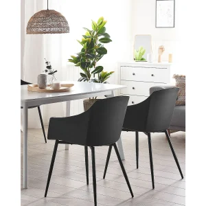 Set van 2 eetkamerstoelen FONDA Zwart