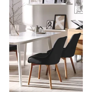 Set van 2 eetkamerstoelen MELFORT Zwart Set van 2 eetkamerstoelen MELFORT Zwart
