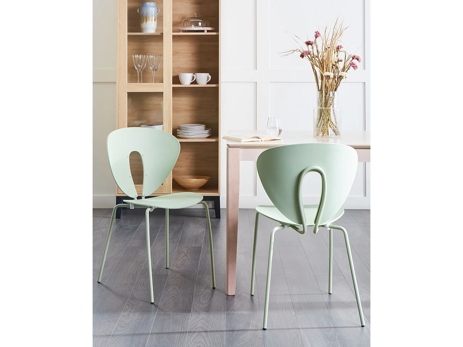 Set van 2 eetkamerstoelen TRACY Lichtgroen