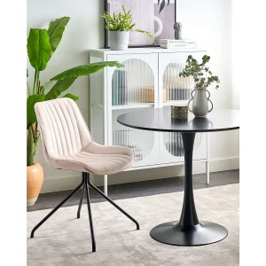 Set van 2 eetkamerstoelen NAVASOTA Fluweel Beige Set van 2 eetkamerstoelen NAVASOTA Fluweel Beige