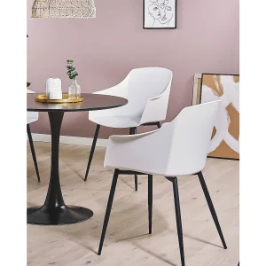 Set van 2 eetkamerstoelen FONDA Wit