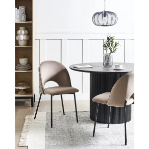 Set van 2 eetkamerstoelen COVELO Taupe Set van 2 eetkamerstoelen COVELO Taupe