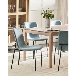 Set van 4 eetkamerstoelen GLENDIVE Lichtblauw Set van 4 eetkamerstoelen GLENDIVE Lichtblauw