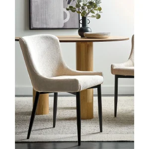 Set van 2 eetkamerstoelen EVERLY Lichtbeige