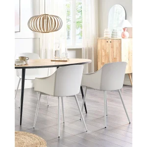 Set van 2 eetkamerstoelen FONDA Wit