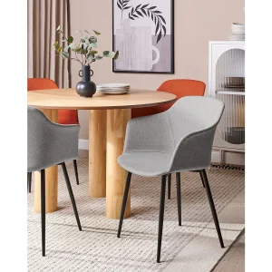 Set van 2 eetkamerstoelen ELIM Lichtgrijs Set van 2 eetkamerstoelen ELIM Lichtgrijs