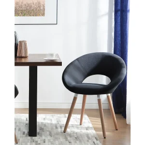 Set van 2 eetkamerstoelen ROSLYN Zwart Set van 2 eetkamerstoelen ROSLYN Zwart