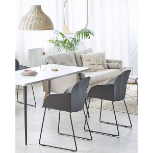 Set van 2 eetkamerstoelen SYLVA Zwart Set van 2 eetkamerstoelen SYLVA Zwart