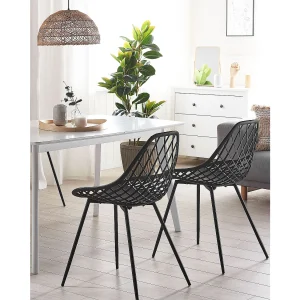 Set van 2 eetkamerstoelen CANTON Zwart Set van 2 eetkamerstoelen CANTON Zwart