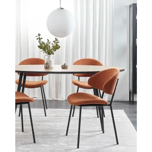 Set van 2 eetkamerstoelen KIANA Oranje Set van 2 eetkamerstoelen KIANA Oranje