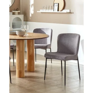 Set van 2 eetkamerstoelen ADA Donkergrijs Set van 2 eetkamerstoelen ADA Donkergrijs