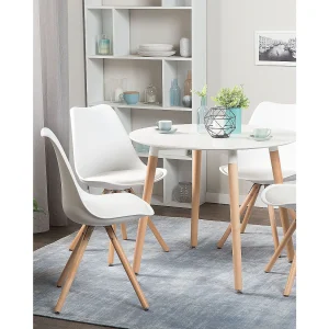 Set van 2 eetkamerstoelen DAKOTA Wit Set van 2 eetkamerstoelen DAKOTA Wit