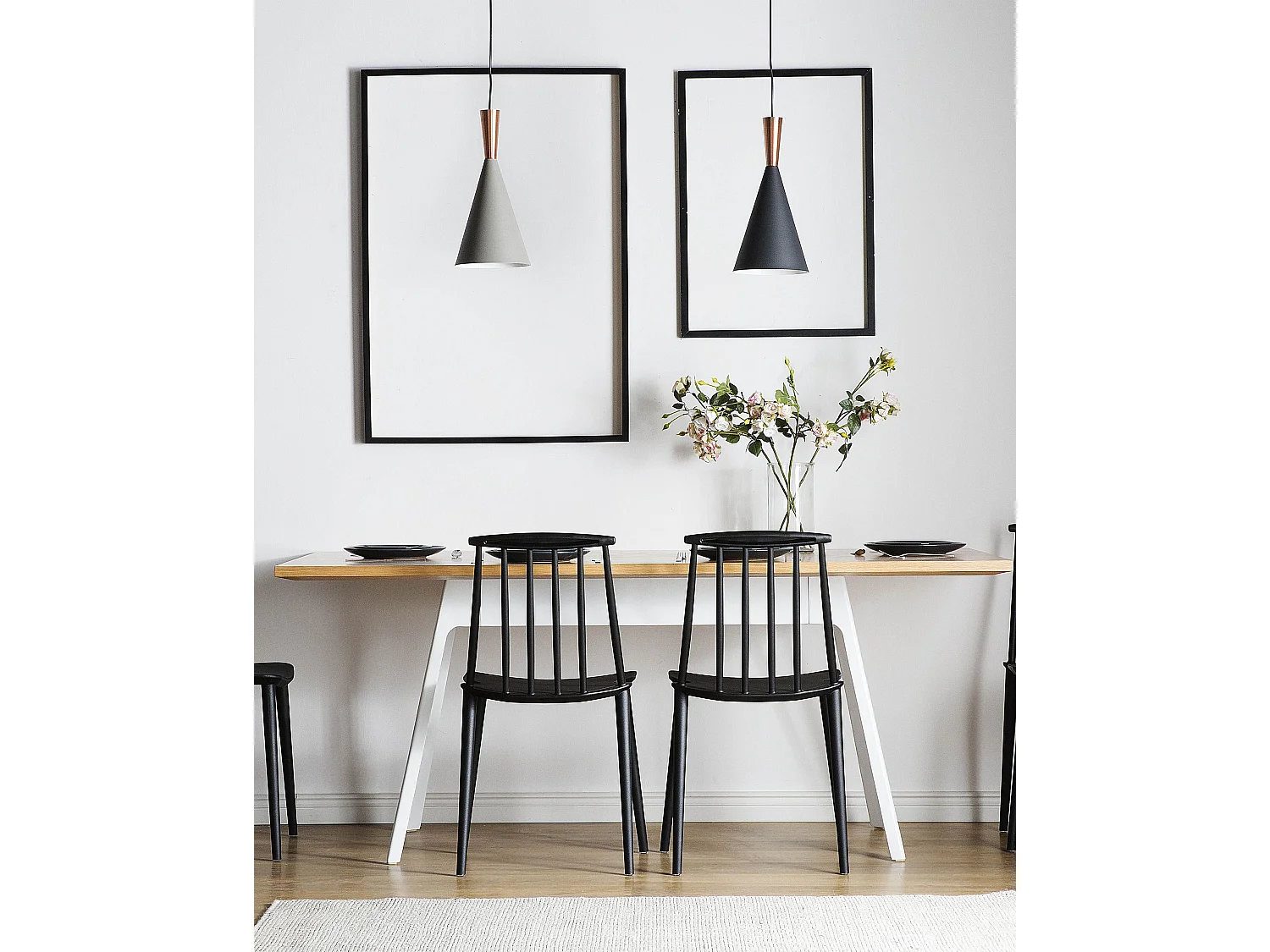 Set van 2 eetkamerstoelen VENTNOR Zwart