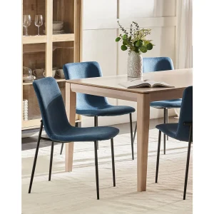 Set van 4 eetkamerstoelen GLENDIVE Donkerblauw Set van 4 eetkamerstoelen GLENDIVE Donkerblauw
