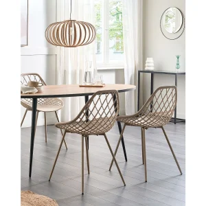 Set van 2 eetkamerstoelen CANTON II Beige Set van 2 eetkamerstoelen CANTON II Beige