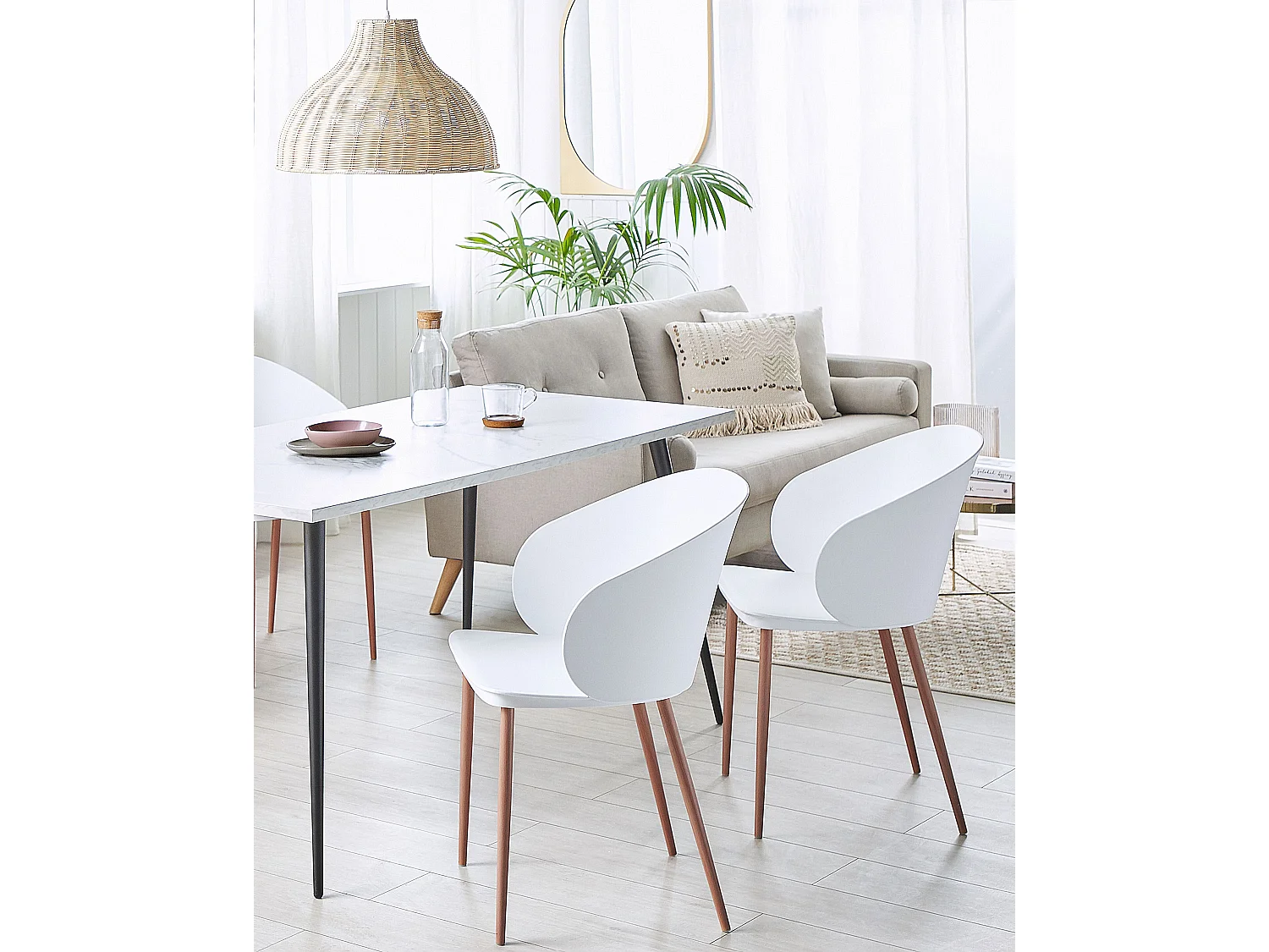 Set van 2 eetkamerstoelen BLAYKEE Wit