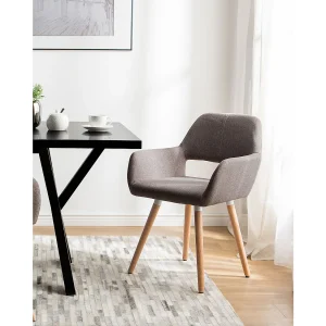 Set van 2 eetkamerstoelen CHICAGO Taupe Set van 2 eetkamerstoelen CHICAGO Taupe