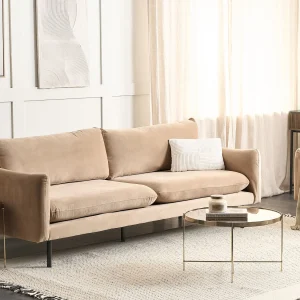 Bank VINTERBRO Fluweel Beige 3-zitter