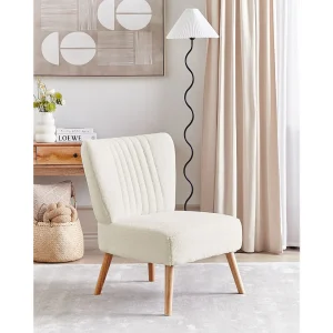 Fauteuil VAASA Bouclé Wit Fauteuil VAASA Bouclé Wit
